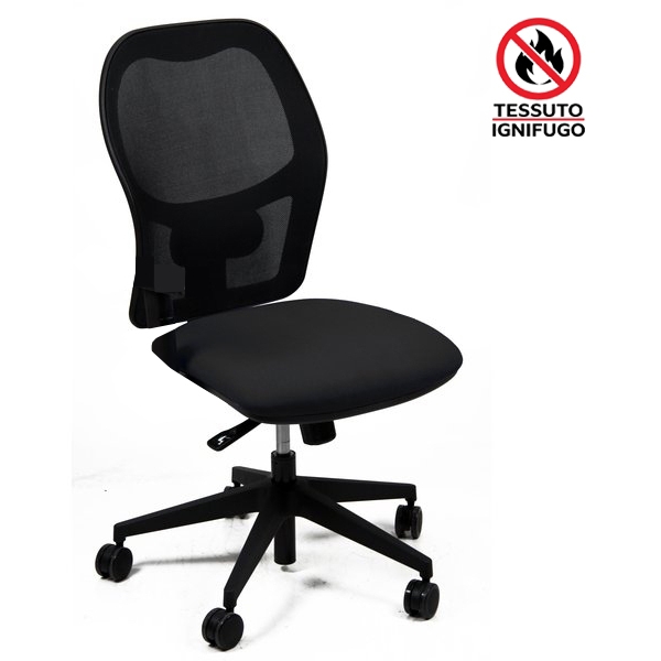 Sedia semidirezionale HUBBLE UNISIT - ignifugo - NERO - HUHU/IN