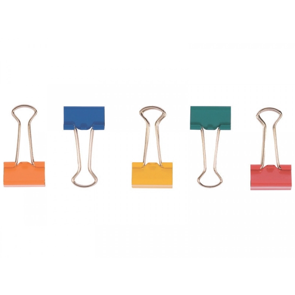 Molle Double Click Q-Connect Foldback 19 mm colori assortiti Confezione da 1 pezzi - KF03651 - P00357