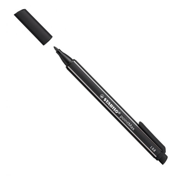 Fineliner Stabilo pointMax 0.8 mm nero - R05622