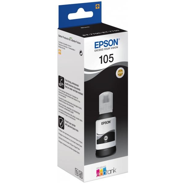 Flacone Epson 105 (C13T00Q140) nero - U00064