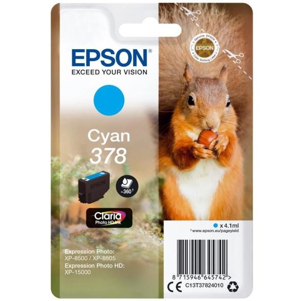 Cartuccia Epson 378 (C13T37824010) ciano foto - U00372
