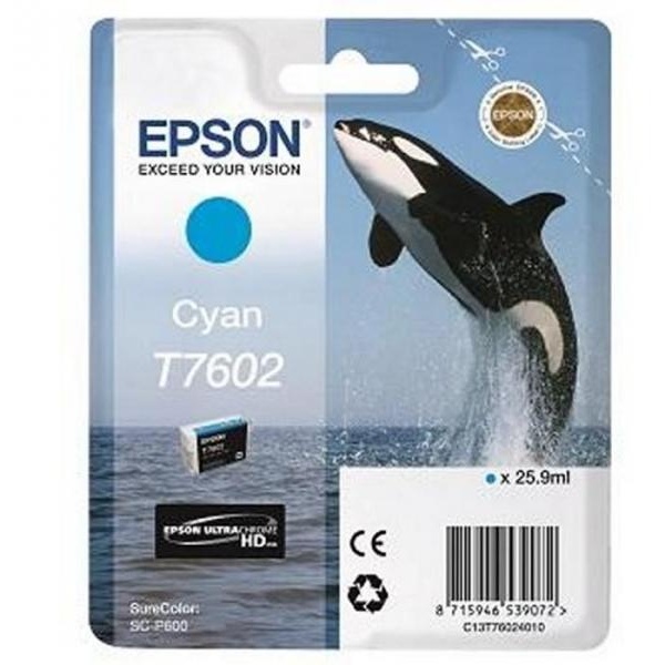 Cartuccia Epson T7602 (C13T76024010) ciano - U00376
