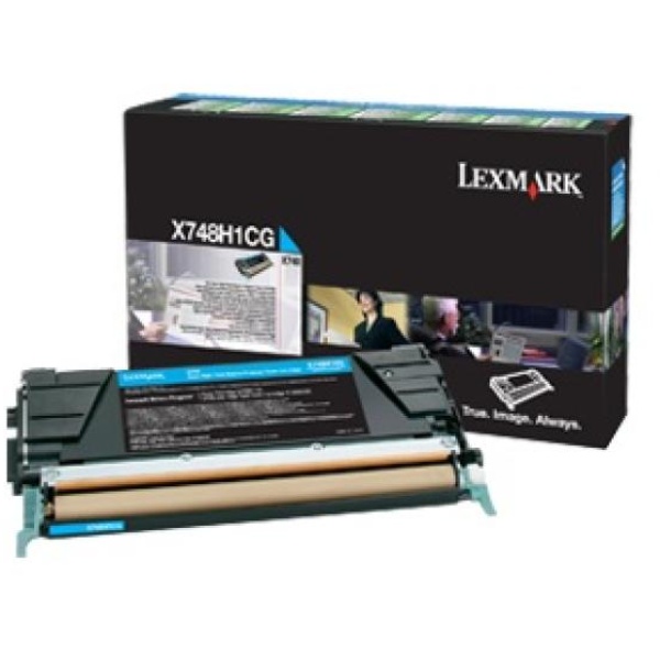 Toner Lexmark X748 (X748H1CG) ciano - U00416