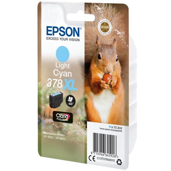 Cartuccia Epson 378XL (C13T37954010) ciano chiaro foto - U00476