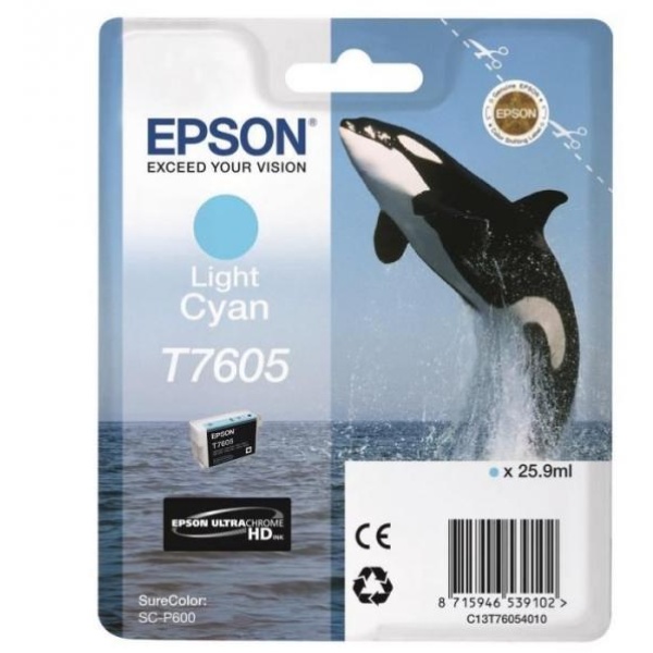 Cartuccia Epson T7605 (C13T76054010) ciano chiaro - U00477