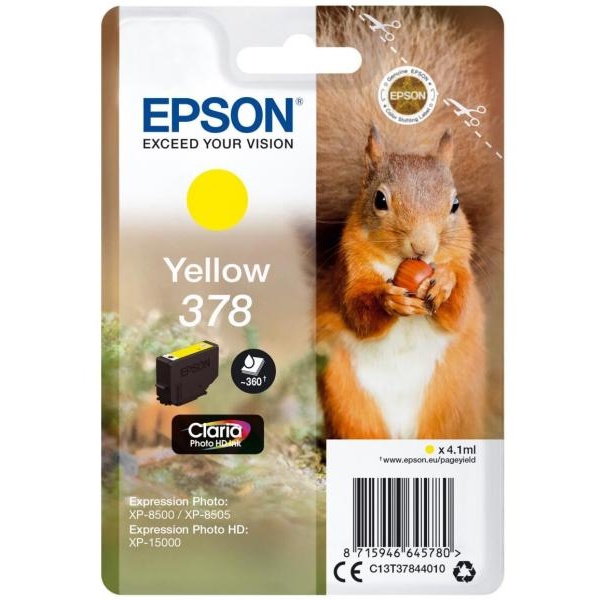Cartuccia Epson 378 (C13T37844010) giallo foto - U00674