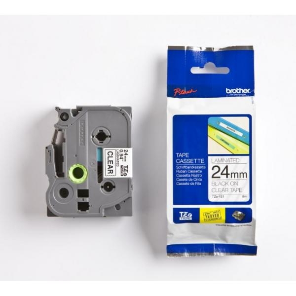 Nastro Brother TZ151/TZE151 (TZE151) nero-trasparente - U00880
