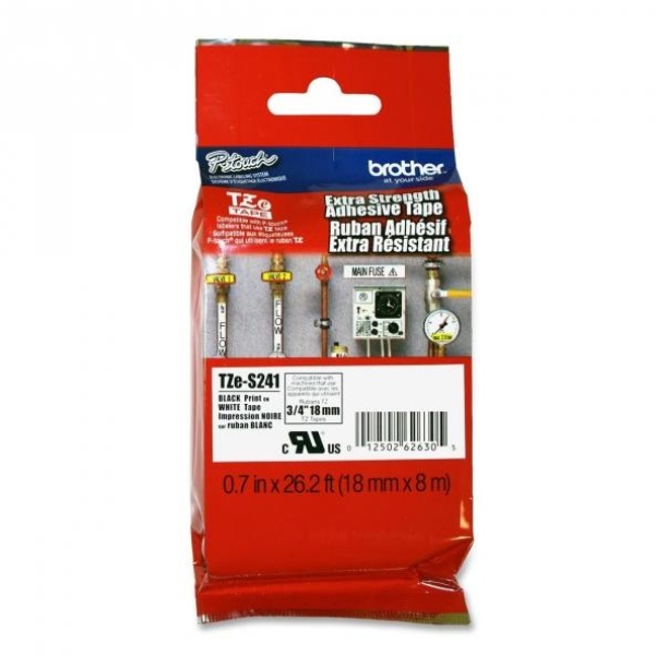 Nastro Brother TZS241/TZES241 (TZES241) nero-bianco - U00940
