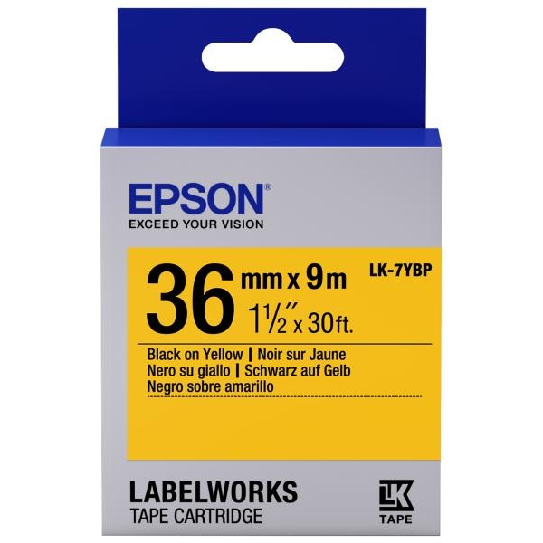 Nastro Epson LK-7YBP (C53S657005) giallo-nero - U01035