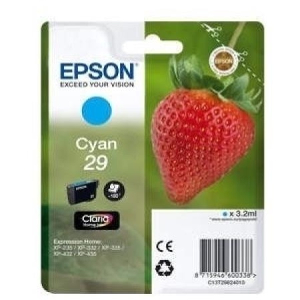 Cartuccia Epson T29 (C13T29824012) ciano - U01260