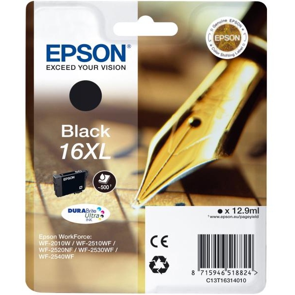 Cartuccia Epson 16XL/blister RS+AM+RF (C13T16314020) nero - Y09570