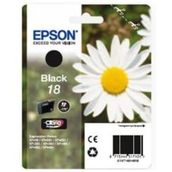 Cartuccia Epson 18/blister RS+AM+RF (C13T18014020) nero - Y09575
