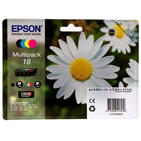 Cartuccia Epson 18/blister RS+AM+RF (C13T18064020) n-c-m-g - Y09580