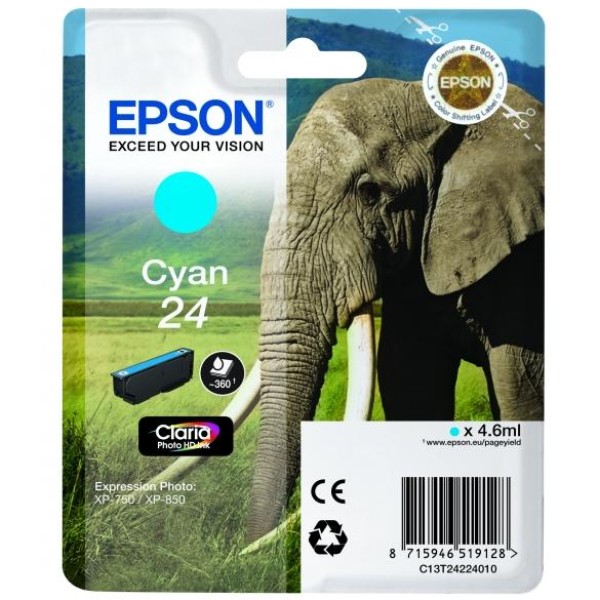 Cartuccia Epson 24/blister RS+AM+RF (C13T24224020) ciano - Y09590