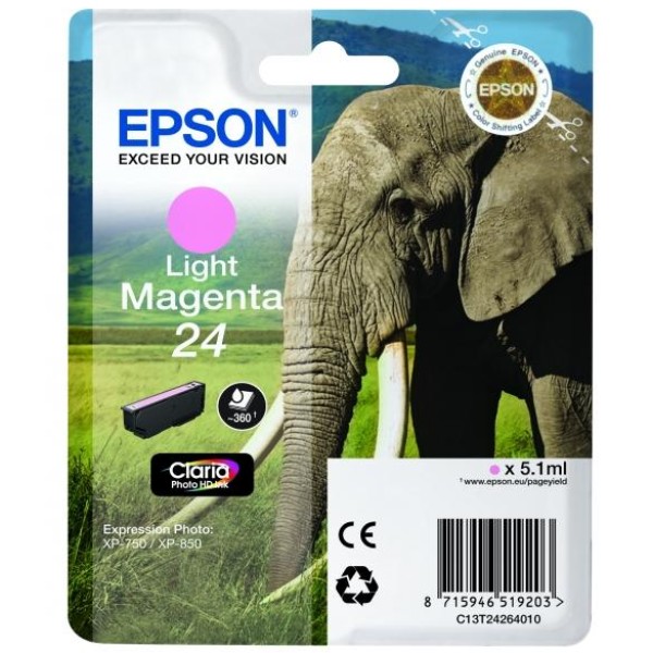 Cartuccia Epson 24/blister RS+AM+RF (C13T24264020) magenta chiaro - Y09597