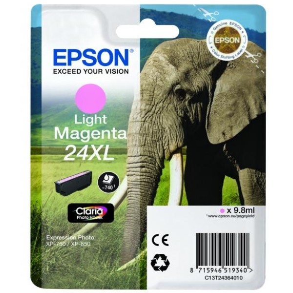 Cartuccia Epson 24XL/blister RS+AM+RF (C13T24364020) magenta chiaro - Y09604