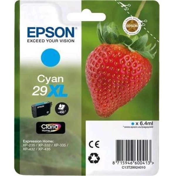 Cartuccia Epson T29XL/blister RS+AM+RF (C13T29924020) ciano - Y09637