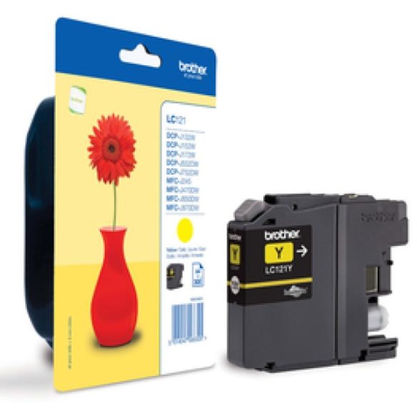 Cartuccia Brother 121 (LC-121YBP) giallo - Y11220
