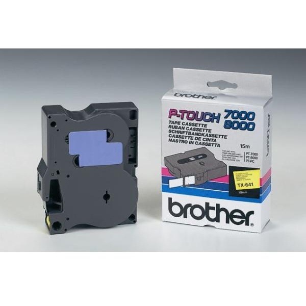 Nastro Brother TX641 nero-giallo - Y12749