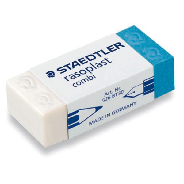 Box 30 gomme rasoplast combi 526 bt30 blu/bianca - Z00044