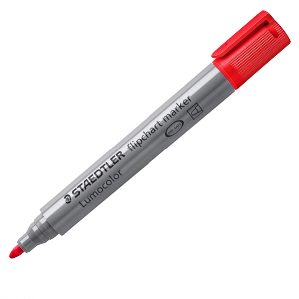 Marcatore lumocolor flipchart 356 punta tonda rosso staedtler - Z00067
