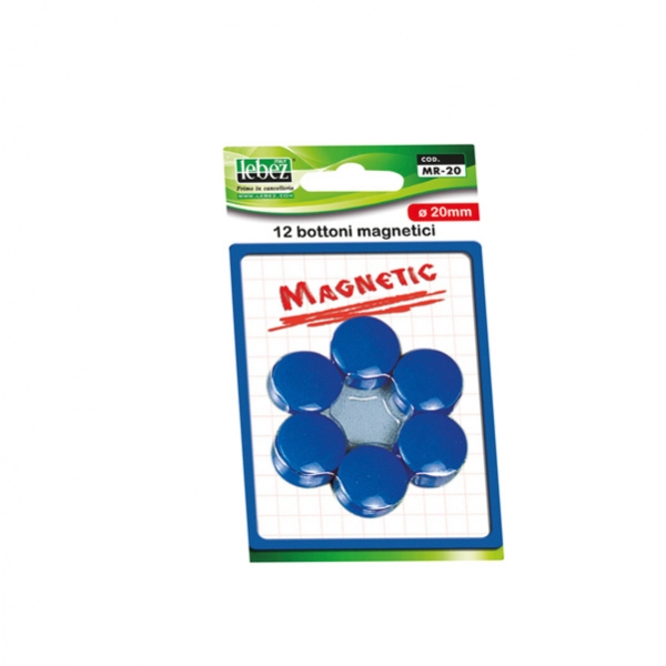 Blister 12 magneti mr-20 nero diam.20mm - Z00240