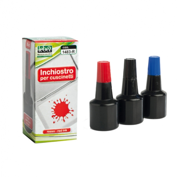 Inchiostro rosso 30ml art.1483 s/olio x cuscinetti lebez - Z00251