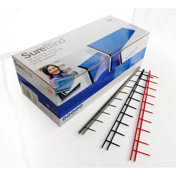 Scatola 100 pettini surebind 50mm 10 denti nero - Z00331