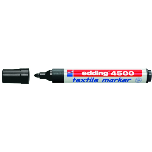 Marcatore edding 4500 nero pt 2-3mm per tessuto - Z00376