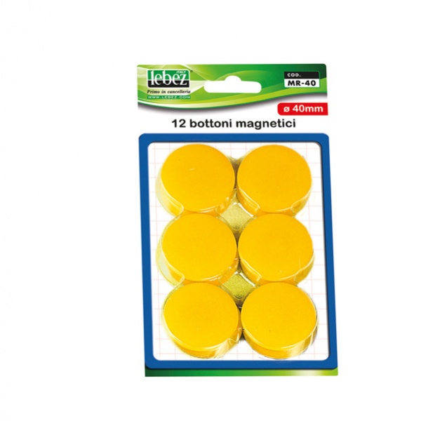 Blister 12 magneti mr-40 nero diam.40mm - Z00404
