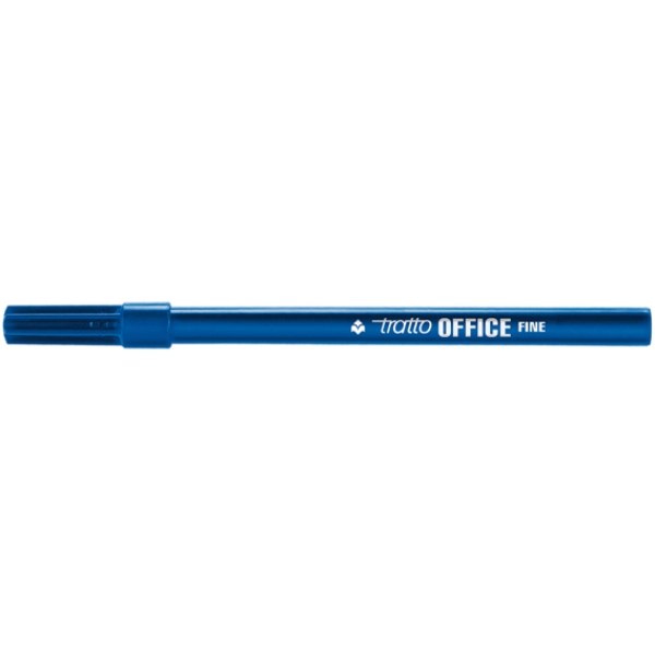 Scatola 12 pennarelli tratto office fine blu - Z00449