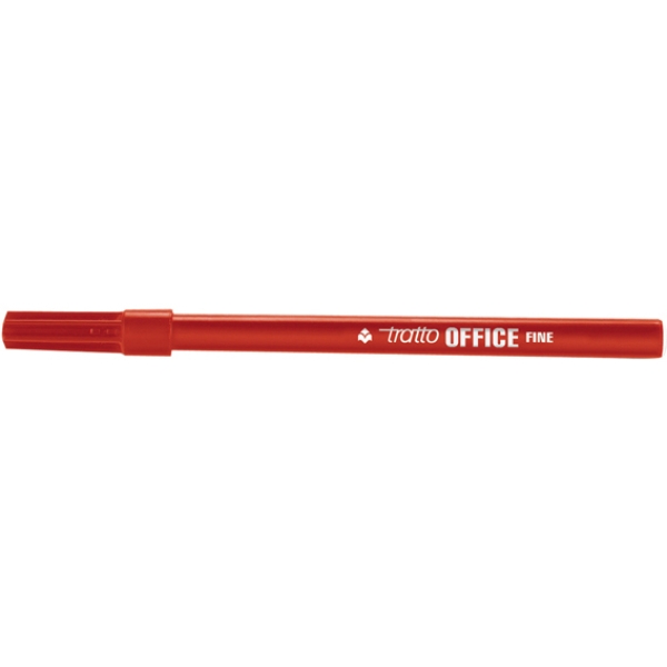 Scatola 12 pennarelli tratto office fine rosso - Z00450