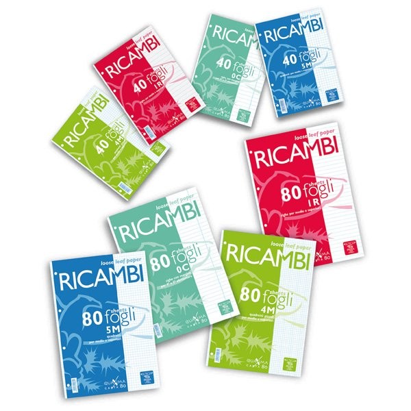 Ricambi forati A4 1rigo quaxima 40fg 80gr pigna - Z00505