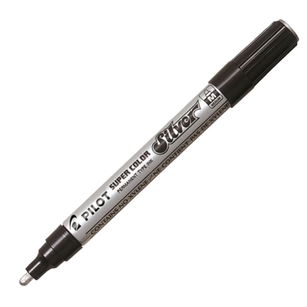 Marcatore super color silver medium a vernice pilot - Z00569