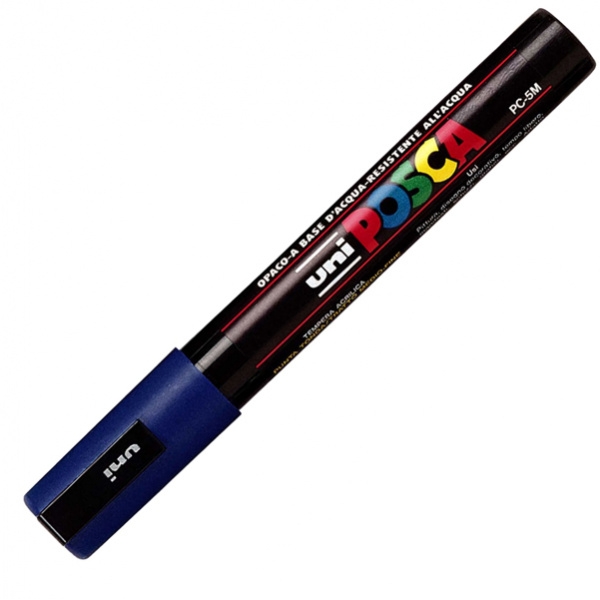 Marcatore uni posca pc5m blu p. media - Z00650