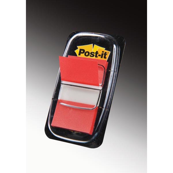 Segnapagina post-it 680-1 rosso 25.4x43.6mm 50fg index - Z00762
