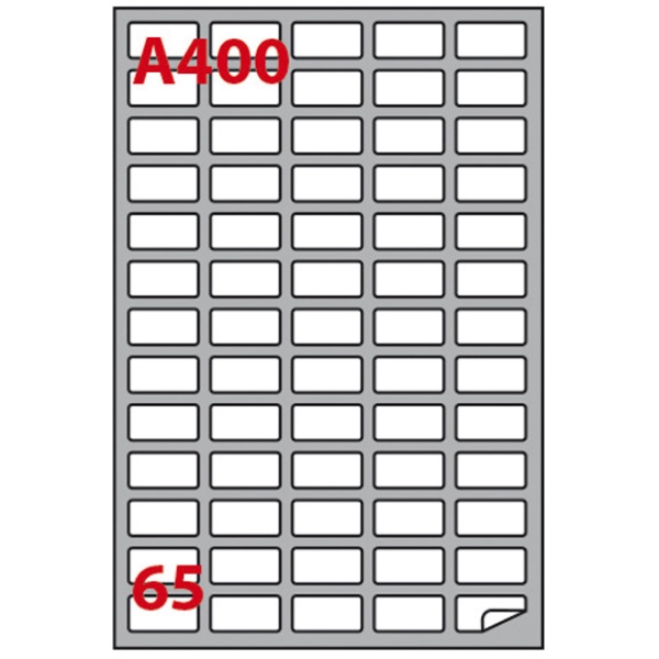 Etichetta adesiva a/400 bianca 100fg A4 38,1x21,2mm (65eti/fg) markin - Z00810