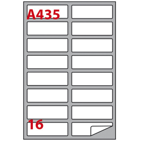 Etichetta adesiva a/435 bainca 100fg A4 99,1x34mm (16eti/fg) markin - Z00815
