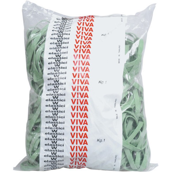 Elastico fettuccia verde ø70 t5 sacco da 1kg - Z00954