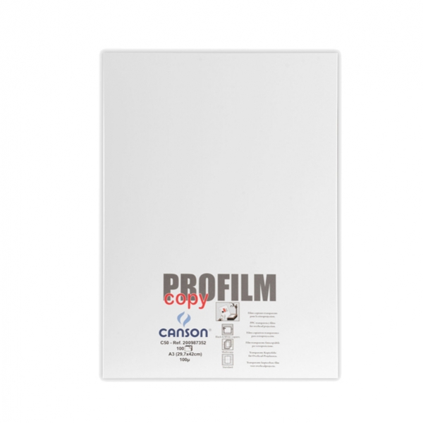 Lucidi c50 A3 100fg profilmcopy fotocopie b/n s/retrofoglio canson - Z00983