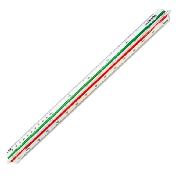 Scalimetro isoteck arda 30cm per edilizia (scale 1:100-200-250-300-400-500) - Z01031