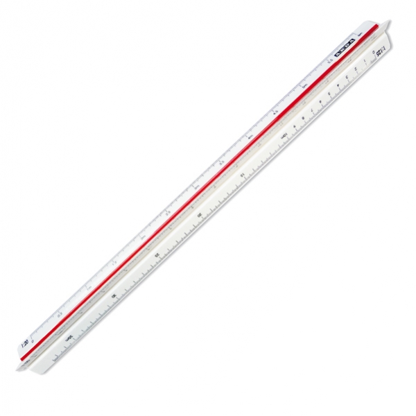 Scalimetro isoteck arda 30cm per arredamento (scale 1:20-25-50-75-100-125) - Z01032