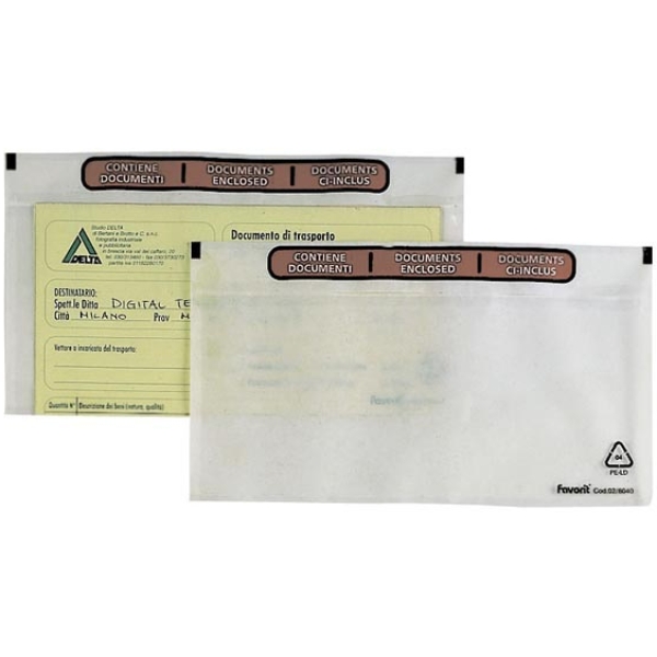 100 buste adesive speedy doc ld 230x110mm favorit - Z01281