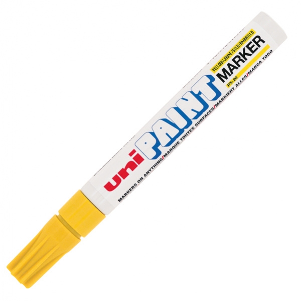 Marcatore uni paint px20 giallo p. media a vernice - Z01324
