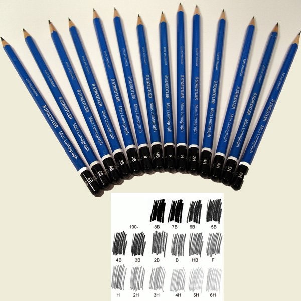 Matita grafite mars® lumograph® 100-8b staedtler - Z01378