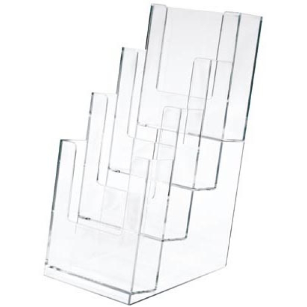 Portadepliant in polistirolo trasparente 11x25x14cm art.5022 - Z01408