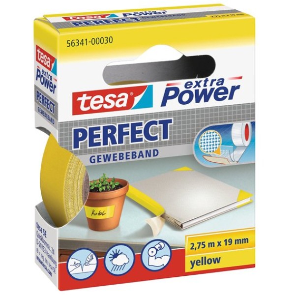 Nastro adesivo telato 19mmx2,7mt giallo 56341 xp perfect - Z01423