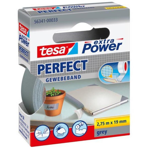 Nastro adesivo telato 19mmx2,7mt grigio 56341 xp perfect - Z01425