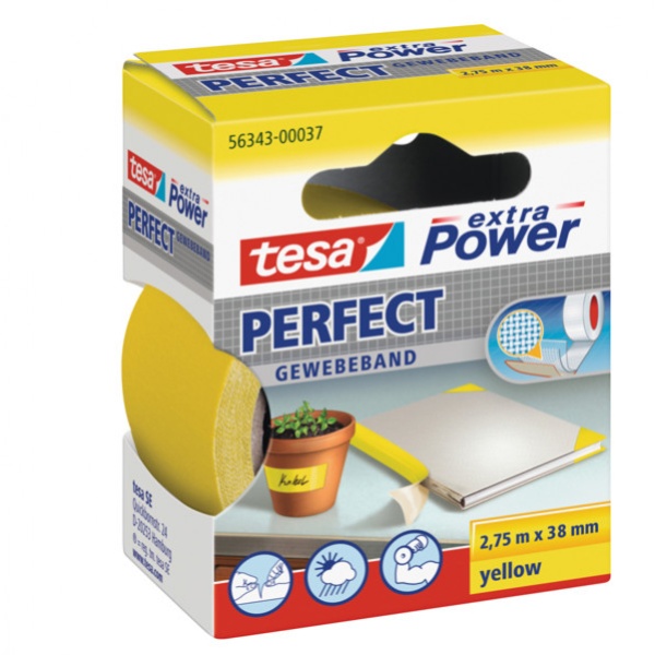 Nastro adesivo telato 38mmx2,7mt giallo 56343 xp perfect - Z01429