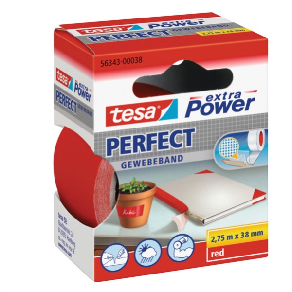 Nastro adesivo telato 38mmx2,7mt rosso 56343 xp perfect - Z01430